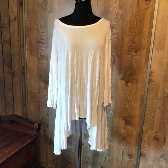 Flowy White Tunic Top - Picture 1 of 4